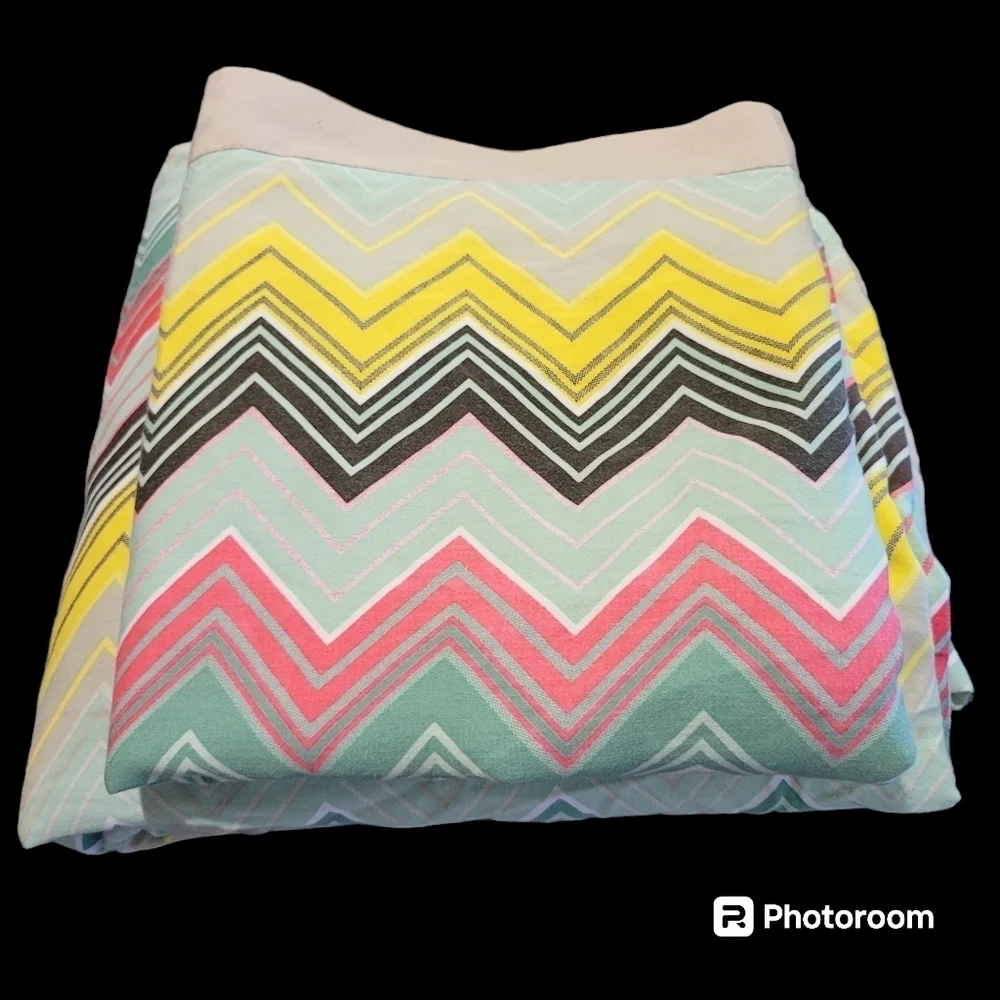 Queen Duvet Cover with 2 King Shams Zig Zag Colorful Bedding Set